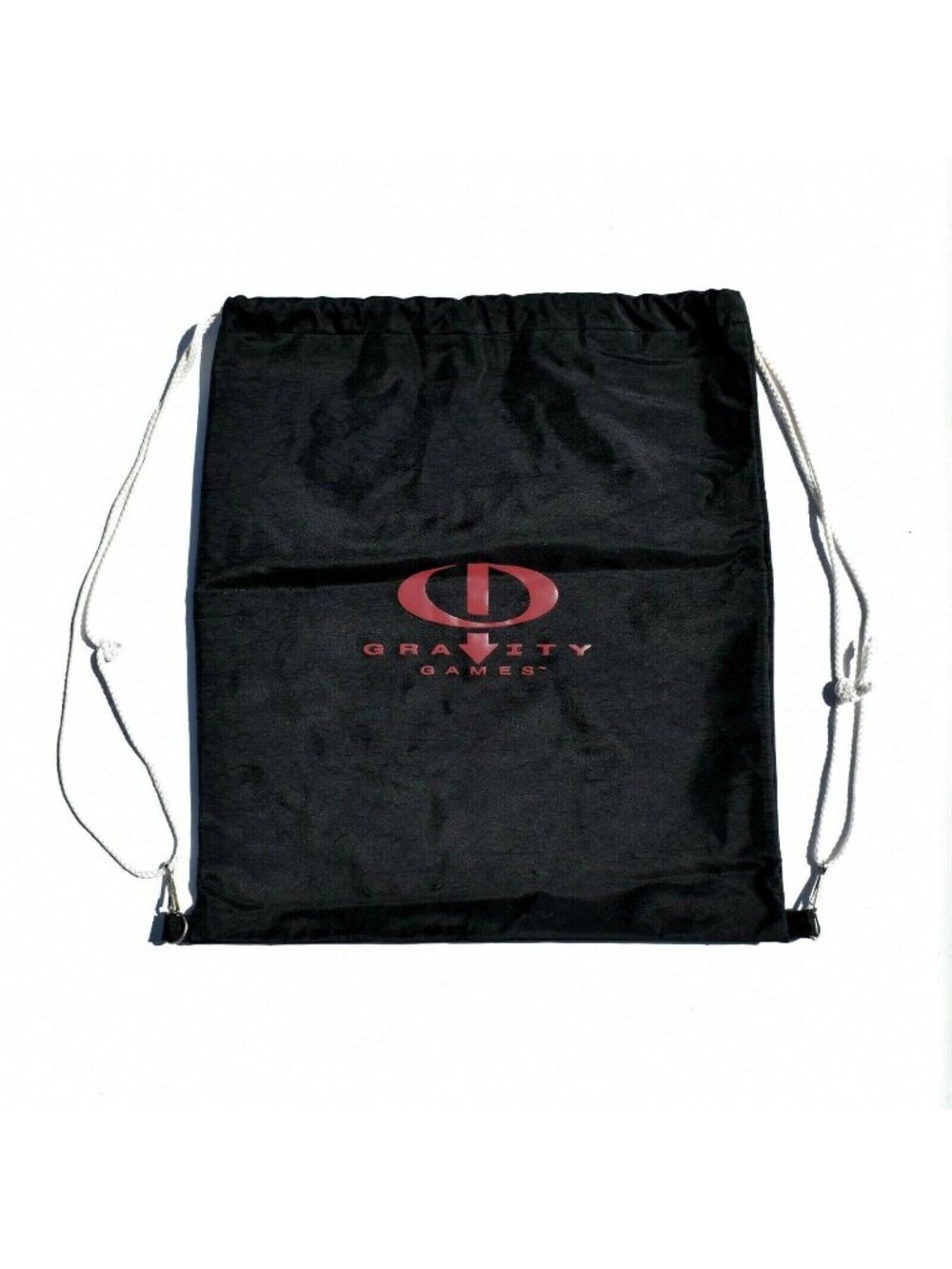 Vintage Gravity Games Drawstring Backpack Bag Black Red Logo